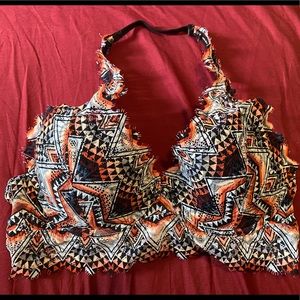 PINK VICTORIA SECRET LACE HALTER BRALETTE